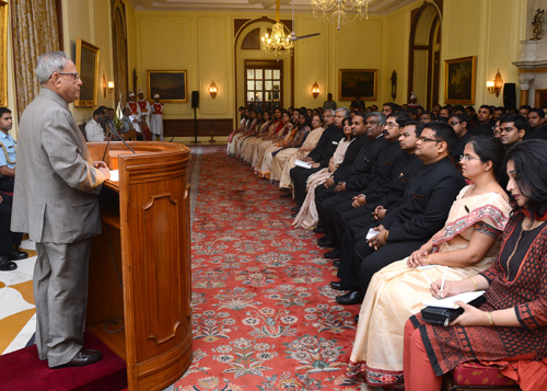 OFFICER TRAINEES OF THE INDIAN REVENUE SERVICE CALL ON THE PRESIDENT