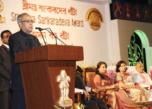 President Of India Presents Asom Ratna Award And Srimanta Shankardeva Award