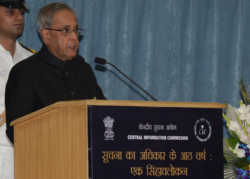 Speech by the President of India, Shri Pranab Mukherjee on the Occasion of Eight Annual Convention of Central Information Commission