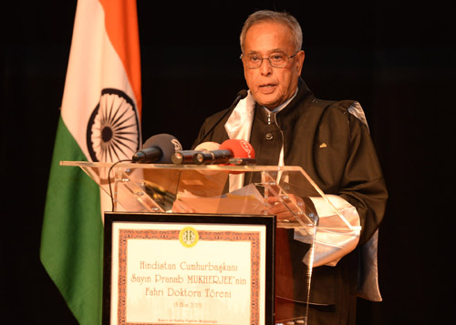 Acceptance Speech by the President of India, Shri Pranab Mukherjee at the Ceremony Conferring Honoris Causa by the University of Istanbul