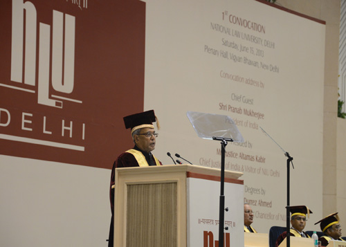 Speech by the President of India, Shri Pranab Mukherjee at the First Convocation of the National Law University