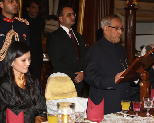 Speech By The President Of India, Shri Pranab Mukherjee At The Banquet In Honour Of The King Of Bhutan, His Majesty, Jigme Khesar Namgyel Wangchuck