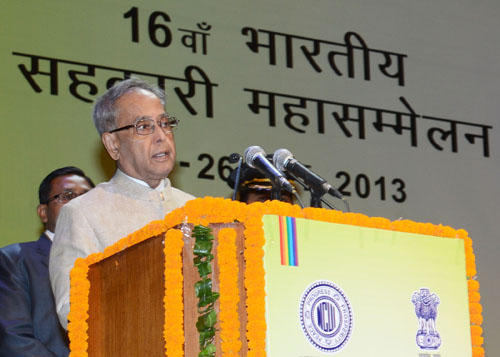 Speech by the President of India, Shri Pranab Mukherjee at the Inauguration of 16th Indian Cooperative Congress