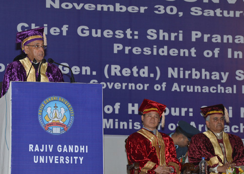 Speech by the President of India, Shri Pranab Mukherjee at the Twelfth Convocation of the Rajiv Gandhi University