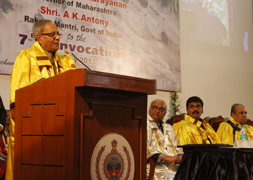 Speech by the President of India, Shri Pranab Mukherjee at the 7th Convocation of the Defence Institute of Advanced Technology